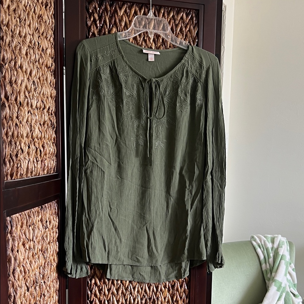 Knox Rose Olive Green Blouse